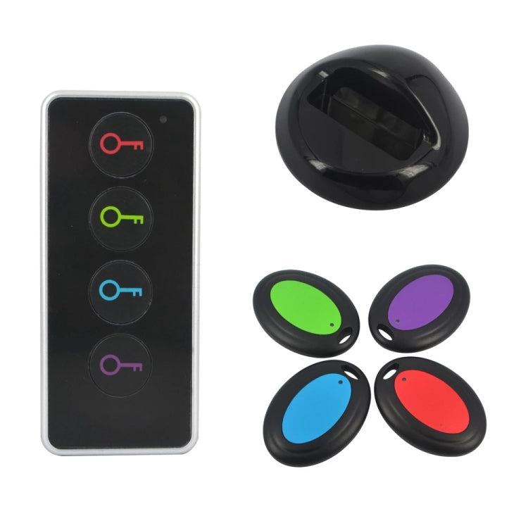 Smart Remote Wireless Key Finder with LED Flashlight, 1 RF Transmitter and 4 Receivers by bashfashion