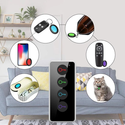 Smart Remote Wireless Key Finder with LED Flashlight, 1 RF Transmitter and 4 Receivers by bashfashion