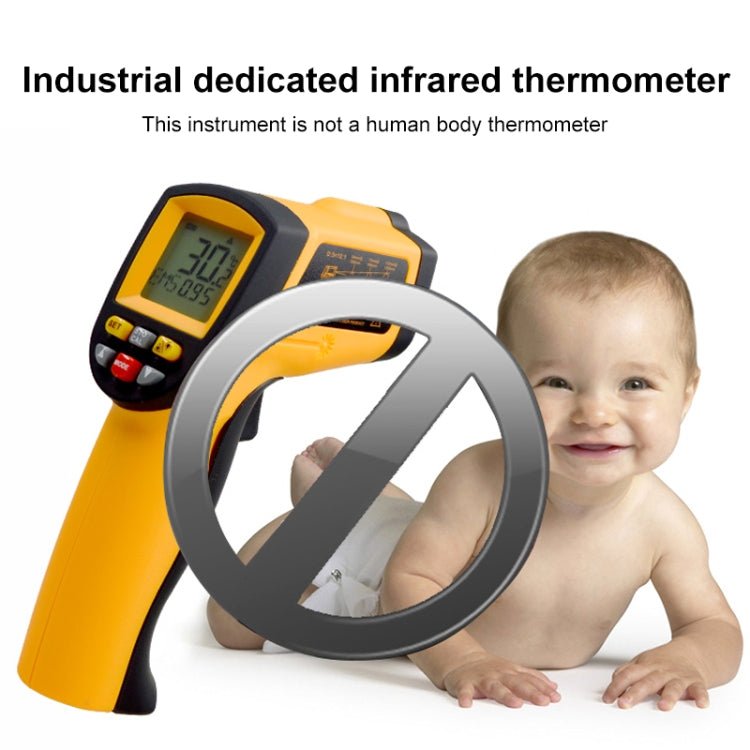 Infrared Thermometer, Temperature Range: -50 - 700 Degrees Celsius(Yellow) by bashfashion