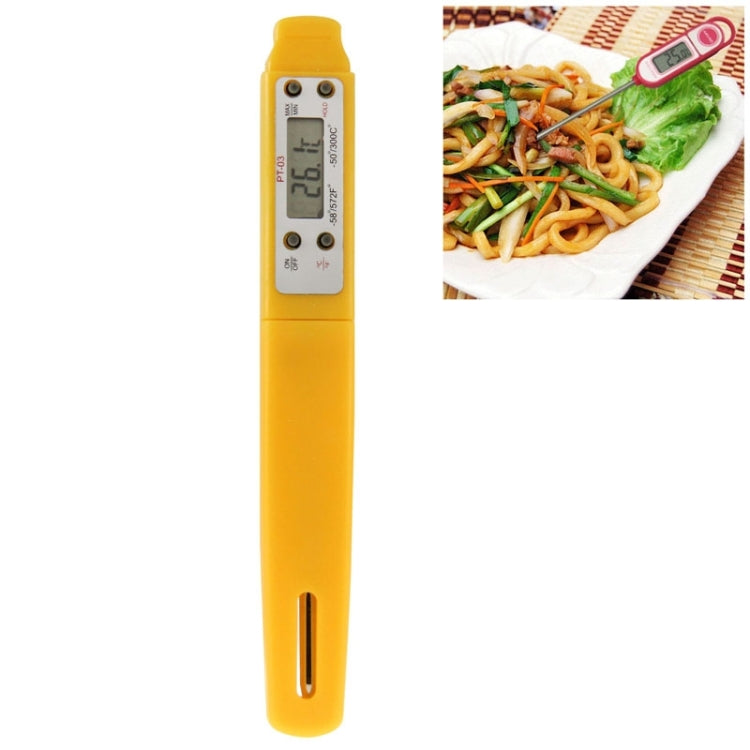 LCD Digital Food Thermometer, Temperature Ranger: -50 to 300 Degree Celsius(Yellow) by bashfashion