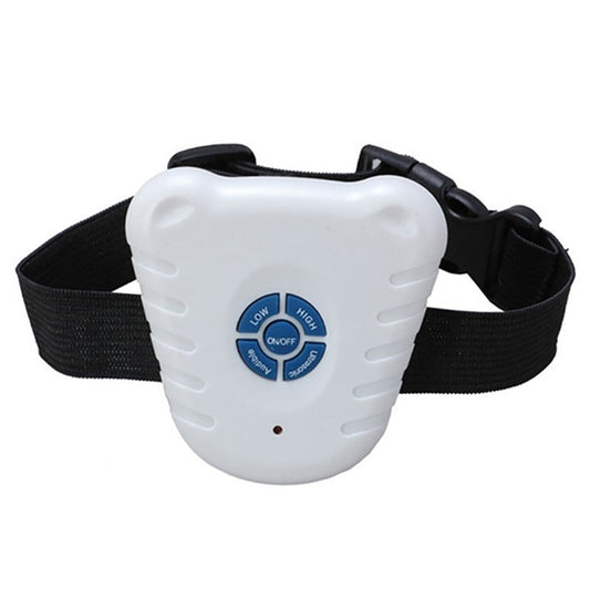 Ultrasonic Bark Stop Collar(White) by bashfashion