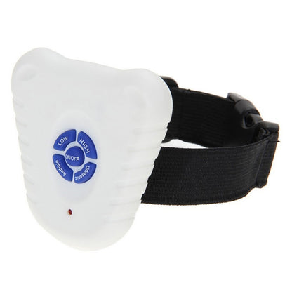 Ultrasonic Bark Stop Collar(White) by bashfashion