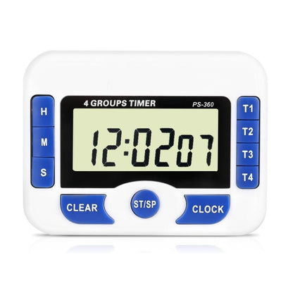 PS-360 4 Groups Alarm Timer Digital Kitchen Countdown Clock by bashfashion