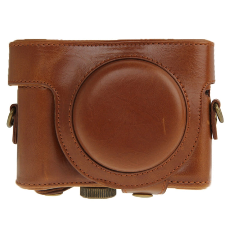 Leather Camera Case Bag for Sony HX50 (Brown) by bashfashion