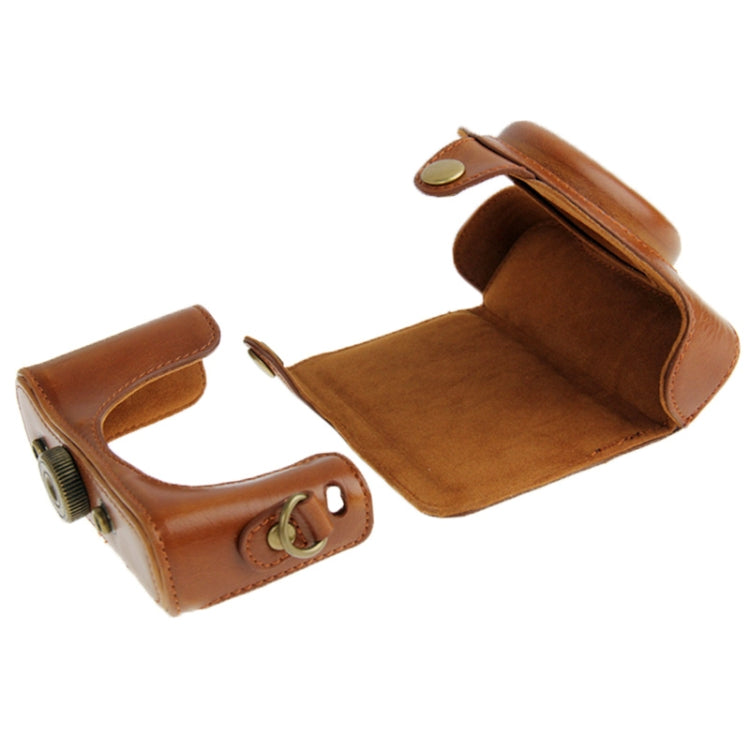 Leather Camera Case Bag for Sony HX50 (Brown) by bashfashion
