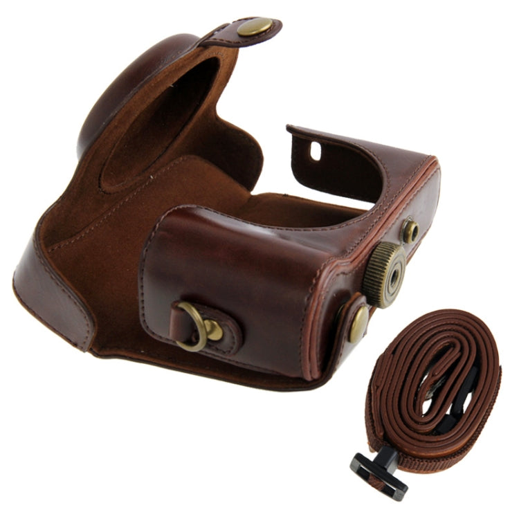 Leather Camera Case Bag for Sony HX50 (Coffee) by bashfashion