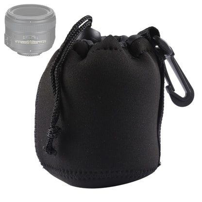 Neoprene SLR Camera Lens Carrying Bag Pouch Bag with Carabiner, Size: 8x10cm(Black) by bashfashion