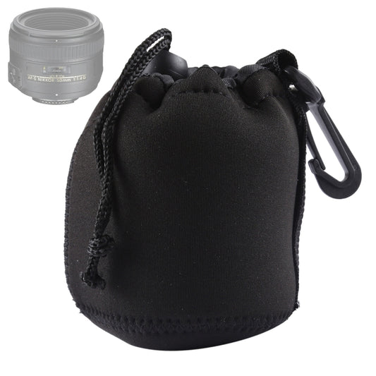 Neoprene SLR Camera Lens Carrying Bag Pouch Bag with Carabiner, Size: 8x10cm(Black) by bashfashion