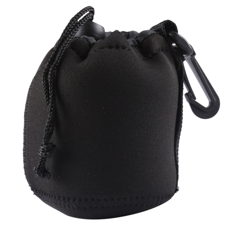 Neoprene SLR Camera Lens Carrying Bag Pouch Bag with Carabiner, Size: 8x10cm(Black) by bashfashion