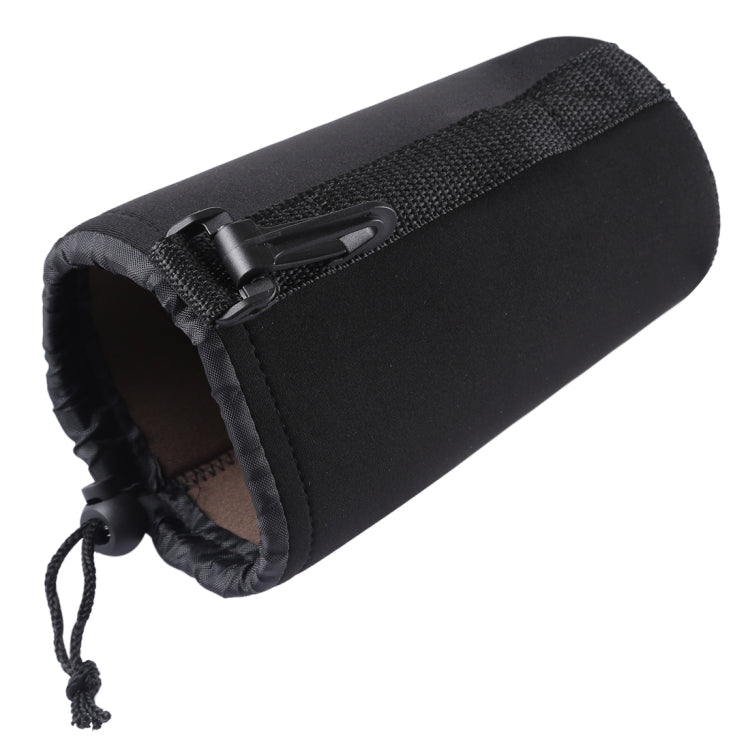 Neoprene SLR Camera Lens Carrying Bag Pouch Bag with Carabiner, Size: 10x18cm(Black) by bashfashion