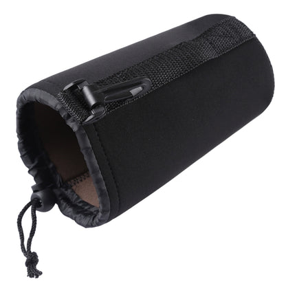 Neoprene SLR Camera Lens Carrying Bag Pouch Bag with Carabiner, Size: 10x18cm(Black) by bashfashion