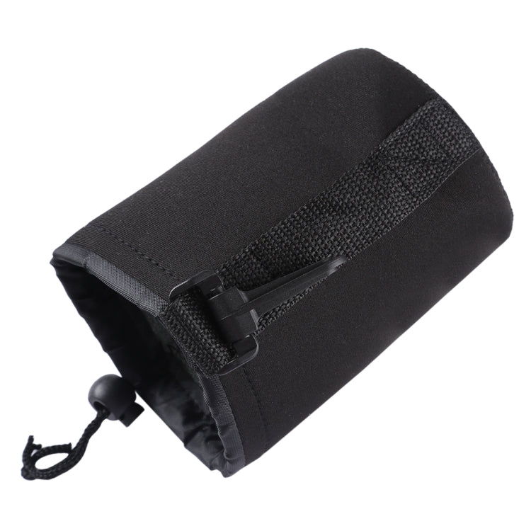 Neoprene SLR Camera Lens Carrying Bag Pouch Bag with Carabiner, Size: 10x14cm(Black) by bashfashion