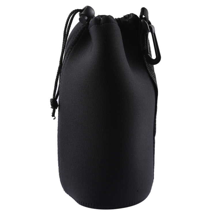 Neoprene SLR Camera Lens Carrying Bag Pouch Bag with Carabiner, Size: 10x22cm(Black) by bashfashion