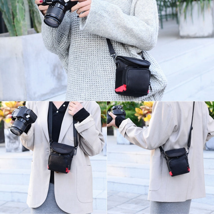 Universal Mini Digital Cloth Camera Bag with Strap, Size: 115 x 105 x 155mm(Black) by bashfashion