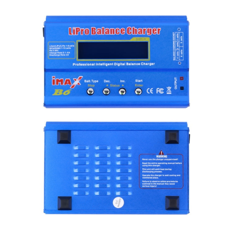 iMax B6 Digital LCD RC Lipo NiMh Battery Balance Charger(Blue) by bashfashion