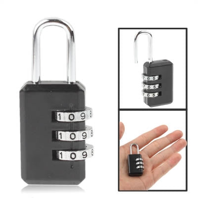 3 Digit Resettable Combination Security Travel Lock(Random Color Delivery) by bashfashion