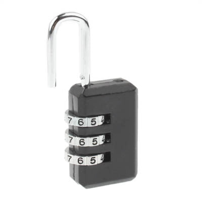 3 Digit Resettable Combination Security Travel Lock(Random Color Delivery) by bashfashion