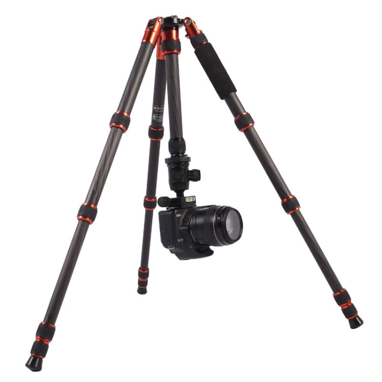 Triopo GT-2505x8.C Adjustable Portable Carbon Fiber Tripod with B-1 Aluminum Ball Head for Canon Nikon Sony DSLR Camera(Black) by TRIOPO