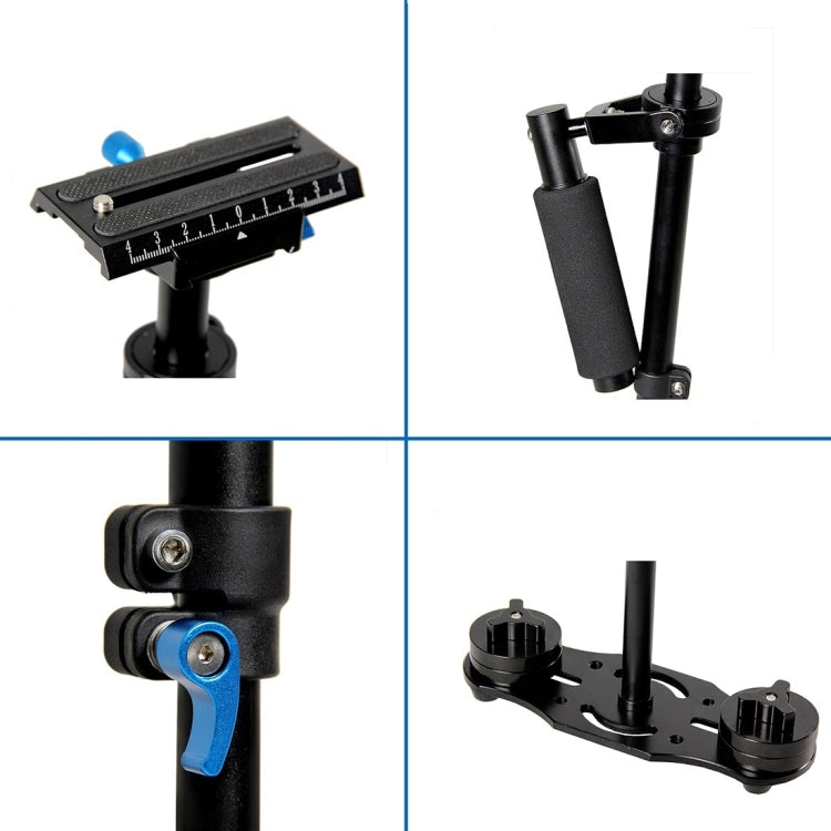 YELANGU S40L 40cm Aluminum Alloy Handheld Stabilizer for DSLR Camera DV(Black) by YELANGU