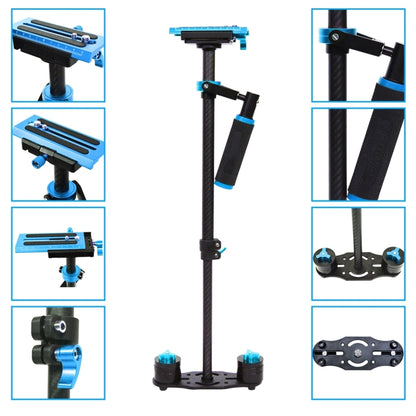 YELANGU 38.5-61cm Carbon Fiber Handheld Stabilizer for DSLR & DV Digital Video & Cameras, Capacity Range 0.5-3kg(Blue) by YELANGU
