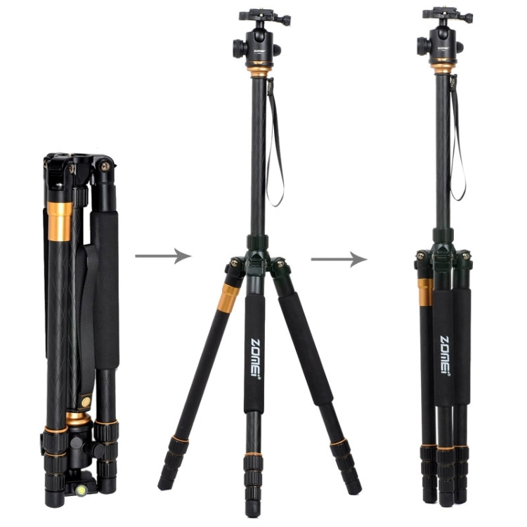 ZOMEI Z688 Portable Professional Travel Magnesium Alloy Material Tripod Monopod with Ball Head for Digital Camera by ZOMEI
