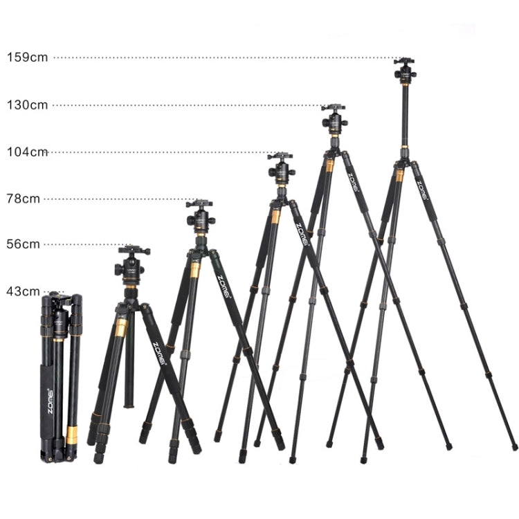 ZOMEI Z688 Portable Professional Travel Magnesium Alloy Material Tripod Monopod with Ball Head for Digital Camera by ZOMEI