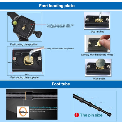 ZOMEI Z688 Portable Professional Travel Magnesium Alloy Material Tripod Monopod with Ball Head for Digital Camera by ZOMEI