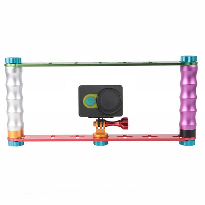 Dual Grip Handle Stabilizer Aluminum Mount Bracket for PULUZ Action Sports Cameras Jaws Flex Clamp Mount for GoPro, Insta360, DJI and Other Action Cameras by bashfashion