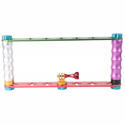 Dual Grip Handle Stabilizer Aluminum Mount Bracket for PULUZ Action Sports Cameras Jaws Flex Clamp Mount for GoPro, Insta360, DJI and Other Action Cameras by bashfashion