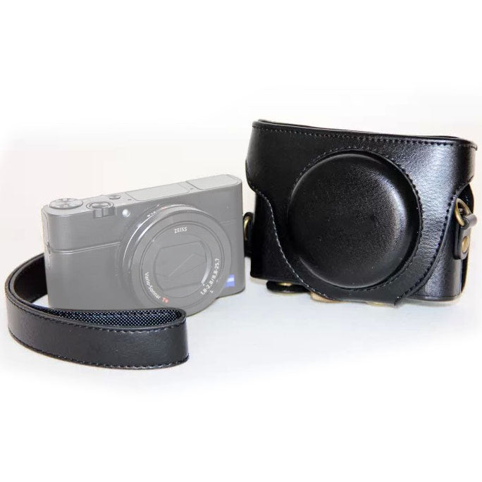 Retro Style PU Leather Camera Case Bag with Strap for Sony RX100 M3 / M4 / M5(Black) by bashfashion