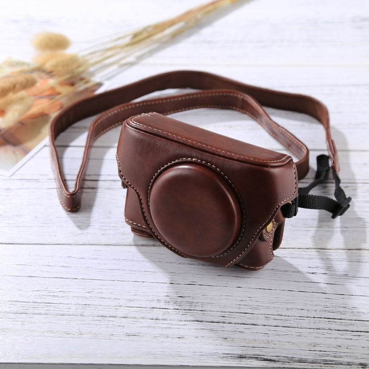 Retro Style PU Leather Camera Case Bag with Strap for Sony RX100 M3 / M4 / M5(Coffee) by bashfashion