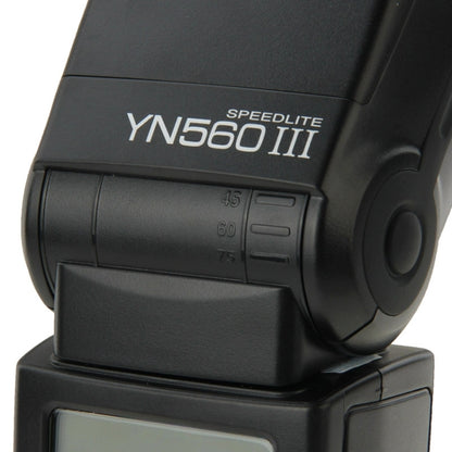 YN-560 III Ultra-long-range Wireless Flash Speedlite with Metal Hot Shoe for Canon / Nikon / Pentax / Olympus DSLR Camera(Black) by YONGNUO