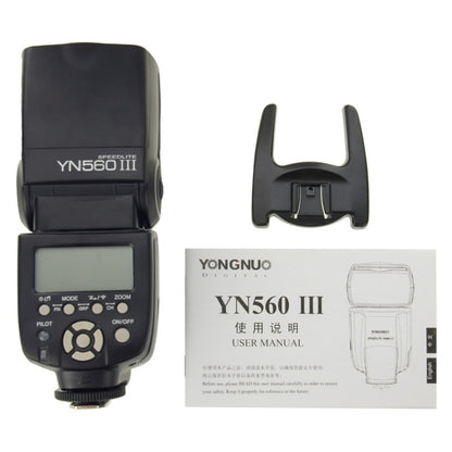 YN-560 III Ultra-long-range Wireless Flash Speedlite with Metal Hot Shoe for Canon / Nikon / Pentax / Olympus DSLR Camera(Black) by YONGNUO