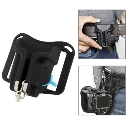 Camera Holster Waist Belt Buckle Button Fast Loading for All Camera(Black) by bashfashion