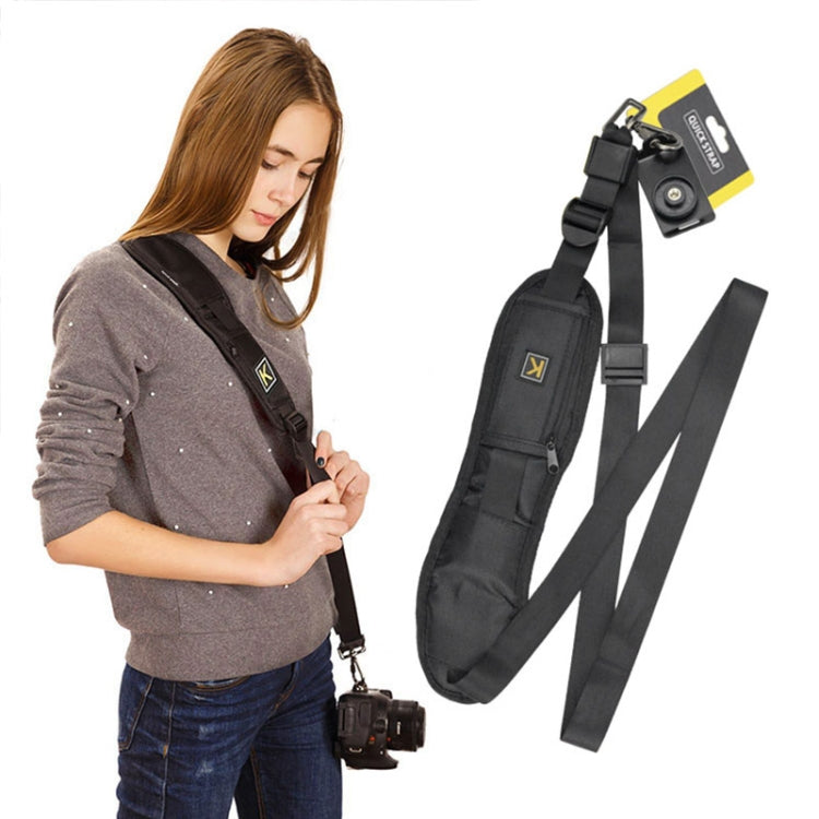 Safe & Fast Quick Rapid Camera Single Sling Strap(Black) by bashfashion