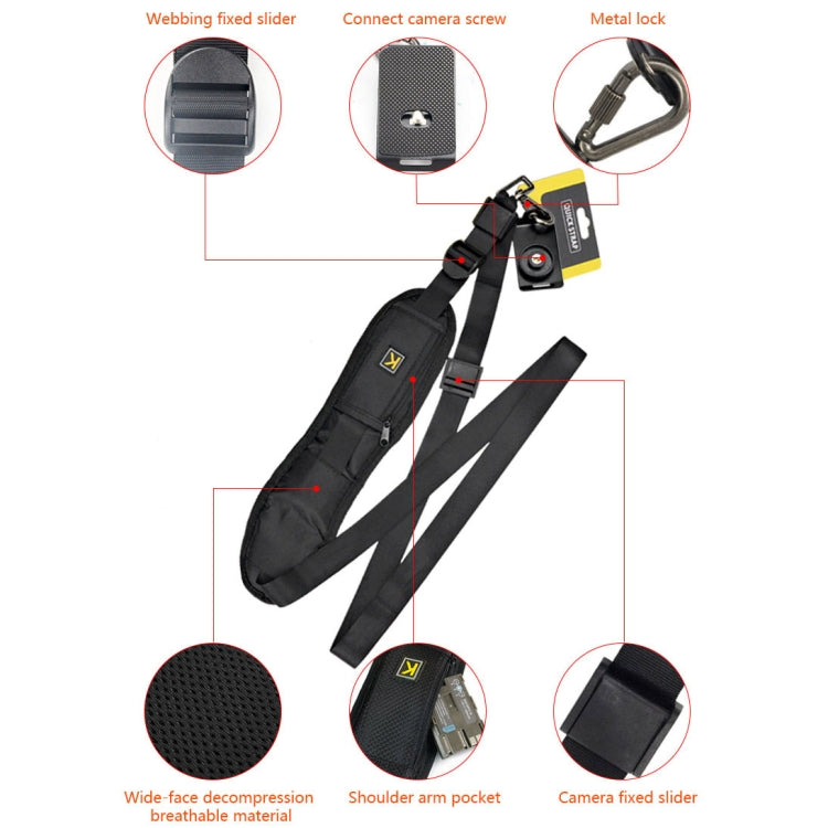 Safe & Fast Quick Rapid Camera Single Sling Strap(Black) by bashfashion
