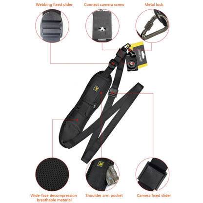 Safe & Fast Quick Rapid Camera Single Sling Strap(Black) by bashfashion