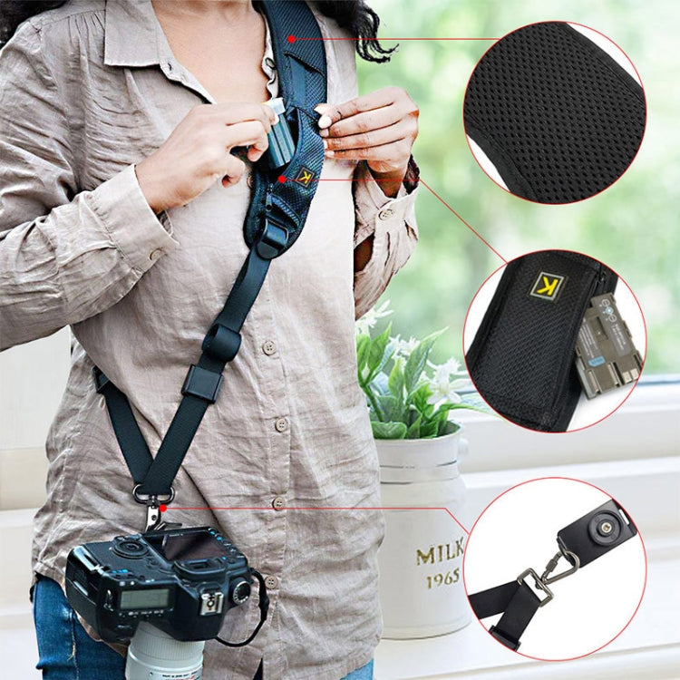 Safe & Fast Quick Rapid Camera Single Sling Strap(Black) by bashfashion