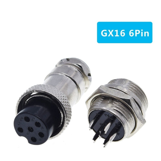 DIY 16mm 6-Pin GX16 Aviation Plug Socket Connector (5 Pcs in One Package, the Price is for 5 Pcs) by bashfashion