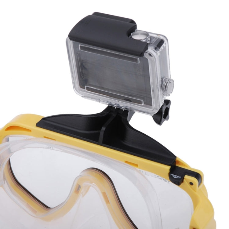 Water Sports Diving Equipment Diving Mask Swimming Glasses with Mount for GoPro, Insta360, DJI and Other Action Cameras(Yellow) by bashfashion