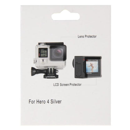 Ultra Clear LCD Screen Protector + Housing Glass Lens Protector Film for GoPro HERO4 Silver Camera by bashfashion