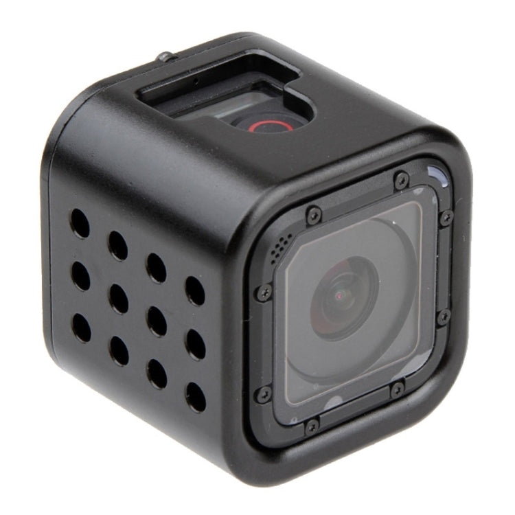 Housing Shell CNC Aluminum Alloy Protective Cage with Insurance Back Cover for GoPro HERO5 Session /HERO4 Session /HERO Session(Black) by bashfashion