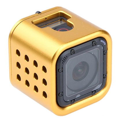 Housing Shell CNC Aluminum Alloy Protective Cage with Insurance Back Cover for GoPro HERO5 Session /HERO4 Session /HERO Session(Gold) by bashfashion