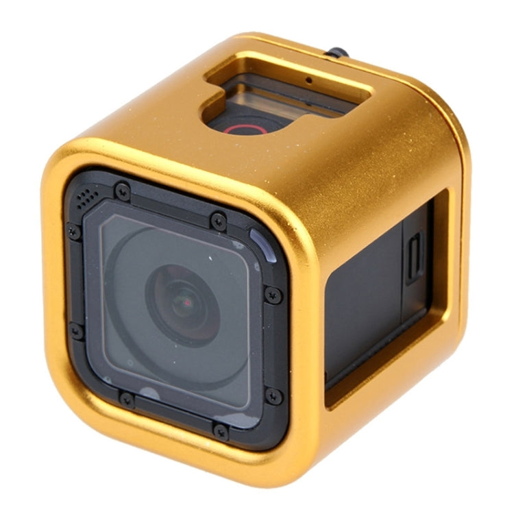 Housing Shell CNC Aluminum Alloy Protective Cage with Insurance Back Cover for GoPro HERO5 Session /HERO4 Session /HERO Session(Gold) by bashfashion