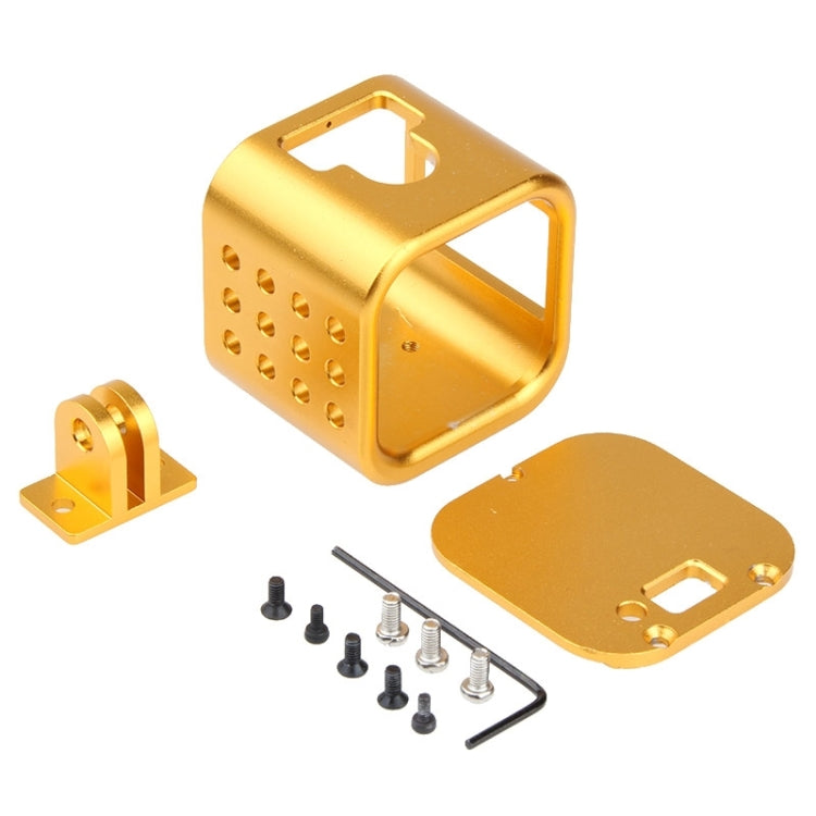 Housing Shell CNC Aluminum Alloy Protective Cage with Insurance Back Cover for GoPro HERO5 Session /HERO4 Session /HERO Session(Gold) by bashfashion