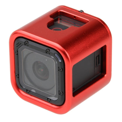 Housing Shell CNC Aluminum Alloy Protective Cage with Insurance Back Cover for GoPro HERO5 Session /HERO4 Session /HERO Session(Red) by bashfashion