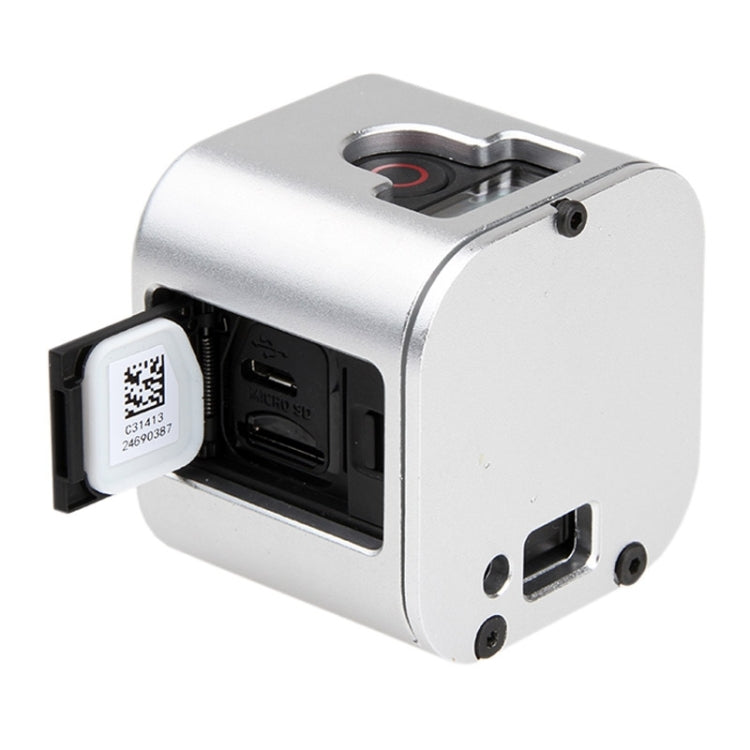 Housing Shell CNC Aluminum Alloy Protective Cage with Insurance Back Cover for GoPro HERO5 Session /HERO4 Session /HERO Session(Silver) by bashfashion