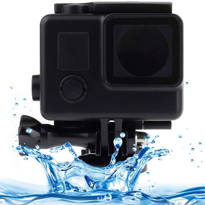 Black Edition Waterproof Housing Protective Case with Buckle Basic Mount for GoPro HERO4 /3+, Waterproof Depth: 10m(Black) by bashfashion