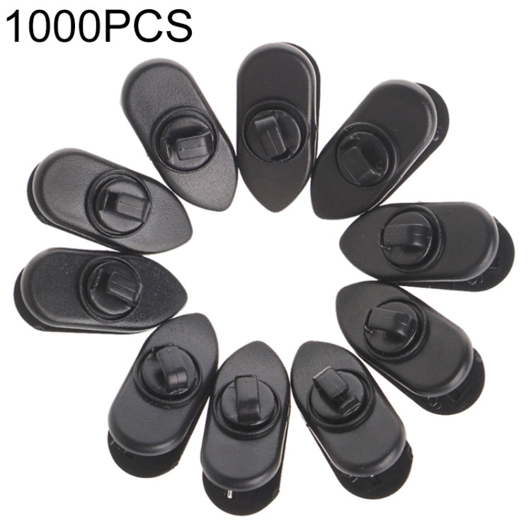 1000pcs Rotary Headphone Cable Clip Clamp Holder Mount Collar Clothes(Black) by bashfashion