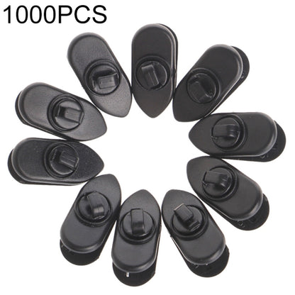 1000pcs Rotary Headphone Cable Clip Clamp Holder Mount Collar Clothes(Black) by bashfashion